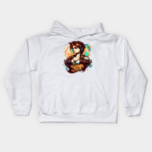 Steampunk Pilot Female Powering the past fueling the Future Kids Hoodie